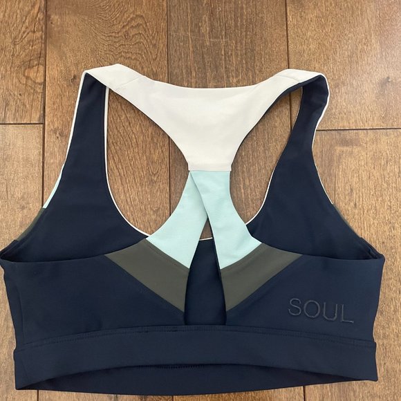 SOUL BY SOULCYCLE Chevron Racerback Bra, sz S - Picture 5 of 6
